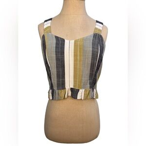 RVCA Multicolor Striped Crop Top Size XS